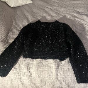 H&M Black Glittery Sweater
